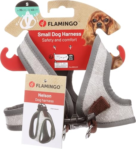 Flamingo Hund Geschirr Step&Go Nelson Grau S 35cm 40cm Flamingo Hund Geschirr Step&Go Nelson Grau S 35cm 40cm von Flamingo
