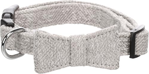 Flamingo Hund Halsband mit Schleife Nelson Grau XS 25-40cm 15mm Flamingo Hund Halsband mit Schleife Nelson Grau XS 25-40cm 15mm von Flamingo