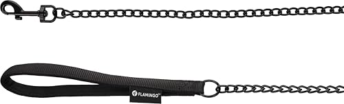 Flamingo Hund Kettenleine Trero Schwarz 1m 16mm von Flamingo