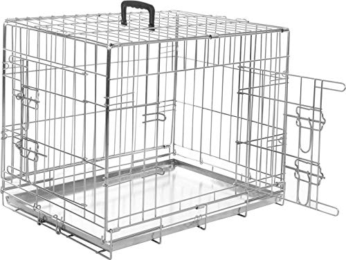 Flamingo Hundekäfig mit 2 Türen, metallisch 63 x 43 x 49 cm Flamingo Hundekäfig mit 2 Türen, metallisch 63 x 43 x 49 cm von Flamingo