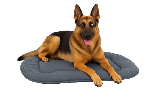 Flamingo Hundekissen - Katzenkissen - Hundekissen oval - Hundekissen große Hunde 97 x 61 cm Hundekissen Firenze Dünn Oval Blau von Flamingo
