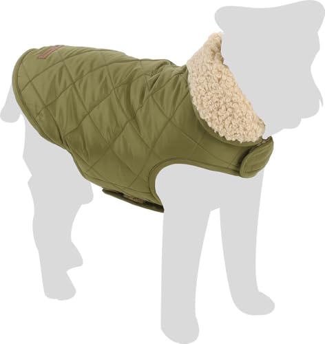 Flamingo Bonnie Hundemantel Grün – Größe A: 35 cm, B: 34-38 cm, C: 50-54 cm, Warm und Bequem, Ideal für Beagle, Zwergschnauzer, Cocker Spaniel und Jack Russell Terrier von Flamingo
