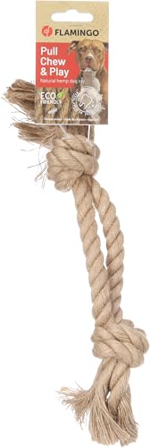Flamingo Hundespielzeug Hanf Kush Doppel Zugseil mit 2 Knoten braun - 31x5,5x5cm - Beugt Zahnbelag vor - Massiert das Zahnfleisch - 100% natürlich Flamingo Hundespielzeug Hanf Kush Doppel Zugseil mit 2 Knoten braun - 31x5,5x5cm - Beugt Zahnbelag vor - Massiert das Zahnfleisch - 100% natürlich von Flamingo