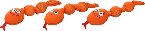 Flamingo Hundespielzeug Snala Schlange Emoji – Orange – 47 cm | Schwimmfähig, strapazierfähig & unterhaltsam! von Flamingo