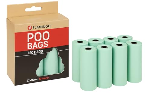 Kotbeutel für Hunde – Hundetüten – 120 Stück – Größe 22x32 cm – Flamingo Pastellgrün Kotbeutel für Hunde – Hundetüten – 120 Stück – Größe 22x32 cm – Flamingo Pastellgrün von Flamingo