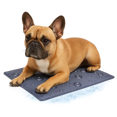 Flamingo kühlmatte Hund - kühlmatte Katze - 50x40cm - tropfenmuster - wasserfest und platzsparend - gelfüllung für längere frische - leicht zu reinigen kühlmatte Bett Drop von Flamingo