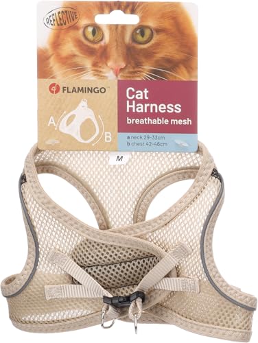 Flamingo Katze Geschirr Step&Go Berta Beige M 29-33cm 42-46cm Flamingo Katze Geschirr Step&Go Berta Beige M 29-33cm 42-46cm von Flamingo