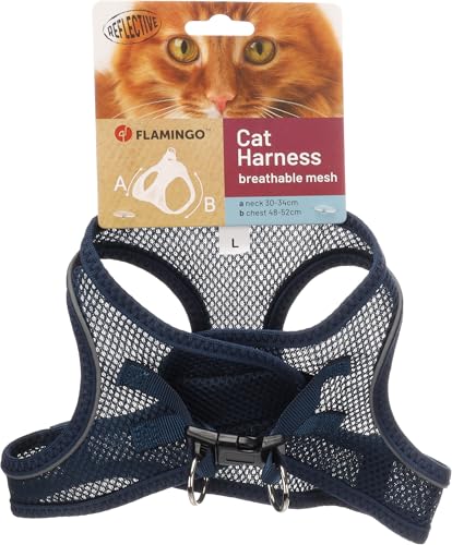 Flamingo Katze Geschirr Step&Go Berta Dunkelblau L 30-34cm 48-52cm Flamingo Katze Geschirr Step&Go Berta Dunkelblau L 30-34cm 48-52cm von Flamingo