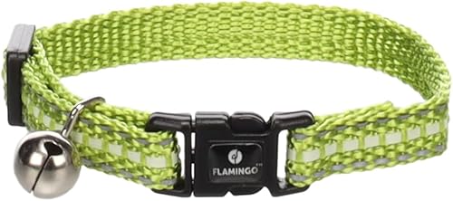 Flamingo Katze Halsband Kätzchen Jinxy Hellgrün 15-22cm 10mm von Flamingo