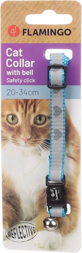 Flamingo Katze Halsband Minx Blau 20-34cm 10mm von Flamingo