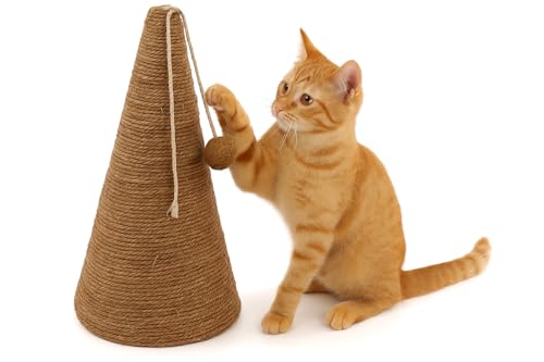 Flamingo XXL Kratzkegel - Braun/Natur, 50 cm Höhe, ∅ 30 cm, Ideal für Katzen wie Maine Coon, Ragdoll, Norwegische Waldkatze, Britisch Kurzhaar usw. von Flamingo
