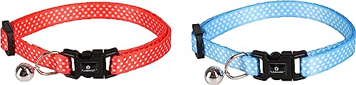 Flamingo Katzenhalsband Aiwa – Verstellbar (20-35 cm) | 10 mm Breite | Mit Glöckchen | Stilvoll & Modisch von Flamingo
