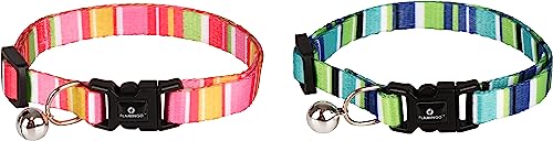 Flamingo Katzenhalsband Amira – Verstellbar (20-35 cm) | 10 mm Breite | Mit Glöckchen | Stilvoll & Modisch von Flamingo