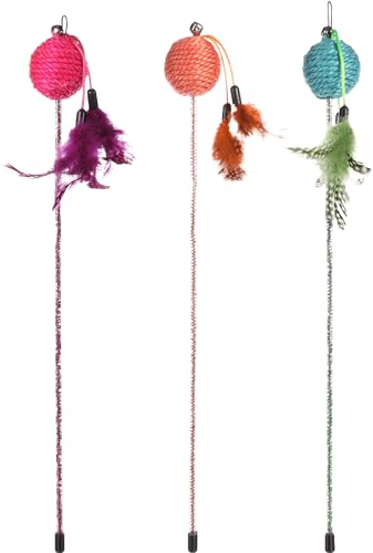 Flamingo Katzenspielzeug – Katzenangel Glitty mit Ball 42cm – Mehrfarbig – Keine Farbauswahl möglich – Kunststoff mit Sisal, Glitzer, Ball, Glöckchen und Federn Flamingo Katzenspielzeug – Katzenangel Glitty mit Ball 42cm – Mehrfarbig – Keine Farbauswahl möglich – Kunststoff mit Sisal, Glitzer, Ball, Glöckchen und Federn von Flamingo