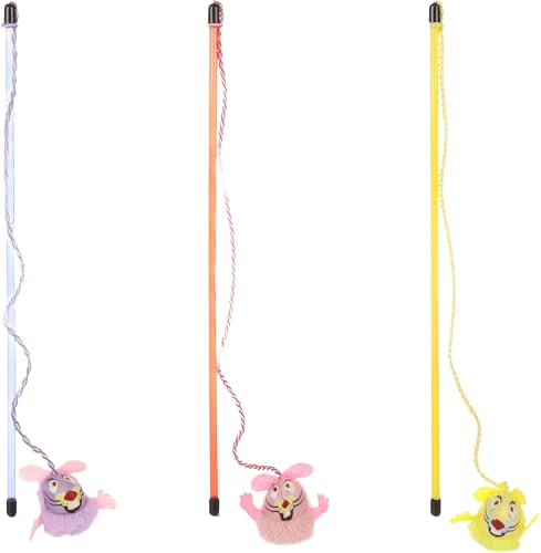 Flamingo Katzenspielzeug – Katzenangel Teta Ratte 46,5cm – Mehrfarbig – Keine Farbauswahl möglich – Kunststoff mit Plüsch, Rassel und Catnip Flamingo Katzenspielzeug – Katzenangel Teta Ratte 46,5cm – Mehrfarbig – Keine Farbauswahl möglich – Kunststoff mit Plüsch, Rassel und Catnip von Flamingo