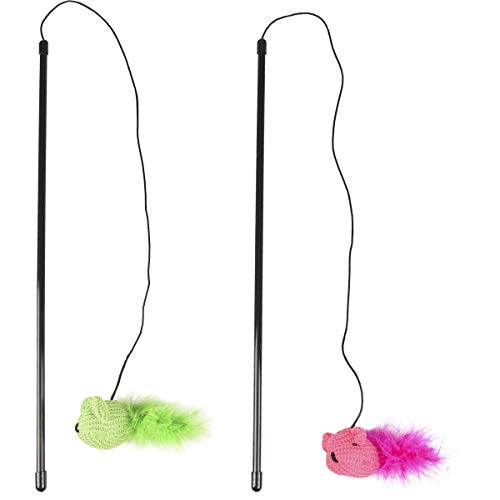 Flamingo Katzenspielzeug – Katzenangel Vera mit Maus 46cm – Mehrfarbig – Keine Farbauswahl möglich – PVC mit Textil, Catnip und Federn Flamingo Katzenspielzeug – Katzenangel Vera mit Maus 46cm – Mehrfarbig – Keine Farbauswahl möglich – PVC mit Textil, Catnip und Federn von Flamingo