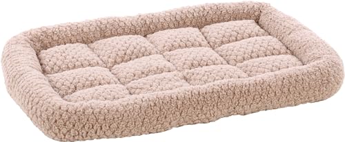 Flamingo Kissen für Hunde Jacquard rechteck Taupe - 55,5x38,5x7cm - Waschbar - Rutschfester Boden und geeignet für Drahtkäfige von Flamingo