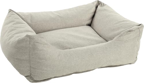 Flamingo Ergonomisches Hundebett Genève Rechteckig Beige – 80 cm - Waschbar, Antislip, Zart, Luxuriös und Stilvoll, Passt In Jedes Interieur! von Flamingo