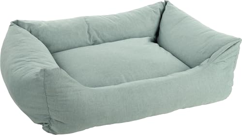 Flamingo Ergonomisches Hundebett Genève Rechteckig Hellgrün -100 cm - Waschbar, Antislip, Zart, Luxuriös und Stilvoll, Passt In Jedes Interieur! von Flamingo