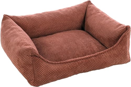 Flamingo Orthopädisches Hundebett Reno – Rechteckig, Zartrosa, 65 cm | Stilvoller & Ergonomischer Schlafplatz für Hunde! von Flamingo