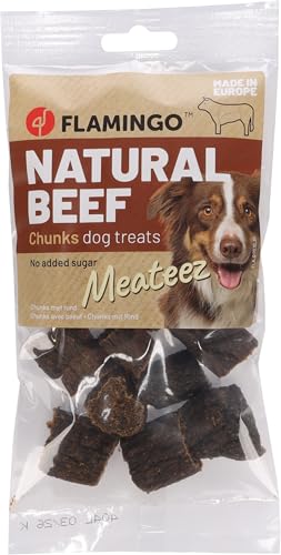 Flamingo Snack Meateez Chunk – Rind | 100% Natürlicher & Leckerer Hundesnack! von Flamingo