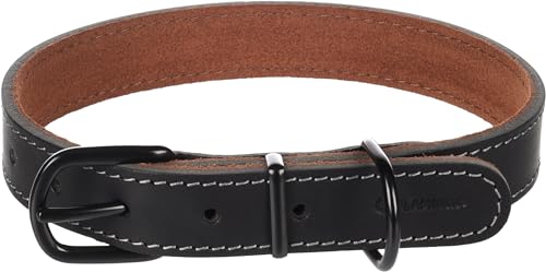 Halsband Montana Leder SCHWARZ L 43,5-53,5CM 25MM Halsband Montana Leder SCHWARZ L 43,5-53,5CM 25MM von Flamingo