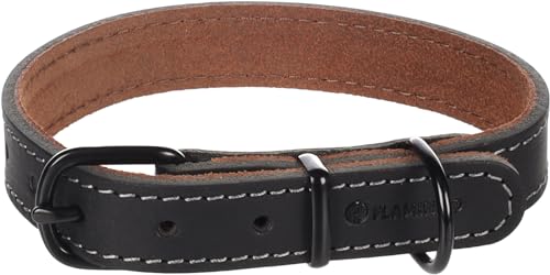 Halsband Montana Leder SCHWARZ S/M 32-40CM 20MM Halsband Montana Leder SCHWARZ S/M 32-40CM 20MM von Flamingo