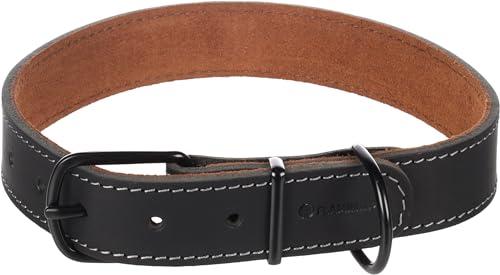Halsband MONTANA Leder SCHWARZ XL 47,5-58CM 28MM Halsband MONTANA Leder SCHWARZ XL 47,5-58CM 28MM von Flamingo