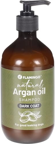 Flamingo Natürliches Shampoo mit Arganöl für Hunde mit einen Dunkles Fell 500ml - Geeignet für alle Fell- und Hauttypen - Nährt und pflegt das Fell - Verstärkt die Farbe und Glanz des dunklen Fells Flamingo Natürliches Shampoo mit Arganöl für Hunde mit einen Dunkles Fell 500ml - Geeignet für alle Fell- und Hauttypen - Nährt und pflegt das Fell - Verstärkt die Farbe und Glanz des dunklen Fells von Flamingo
