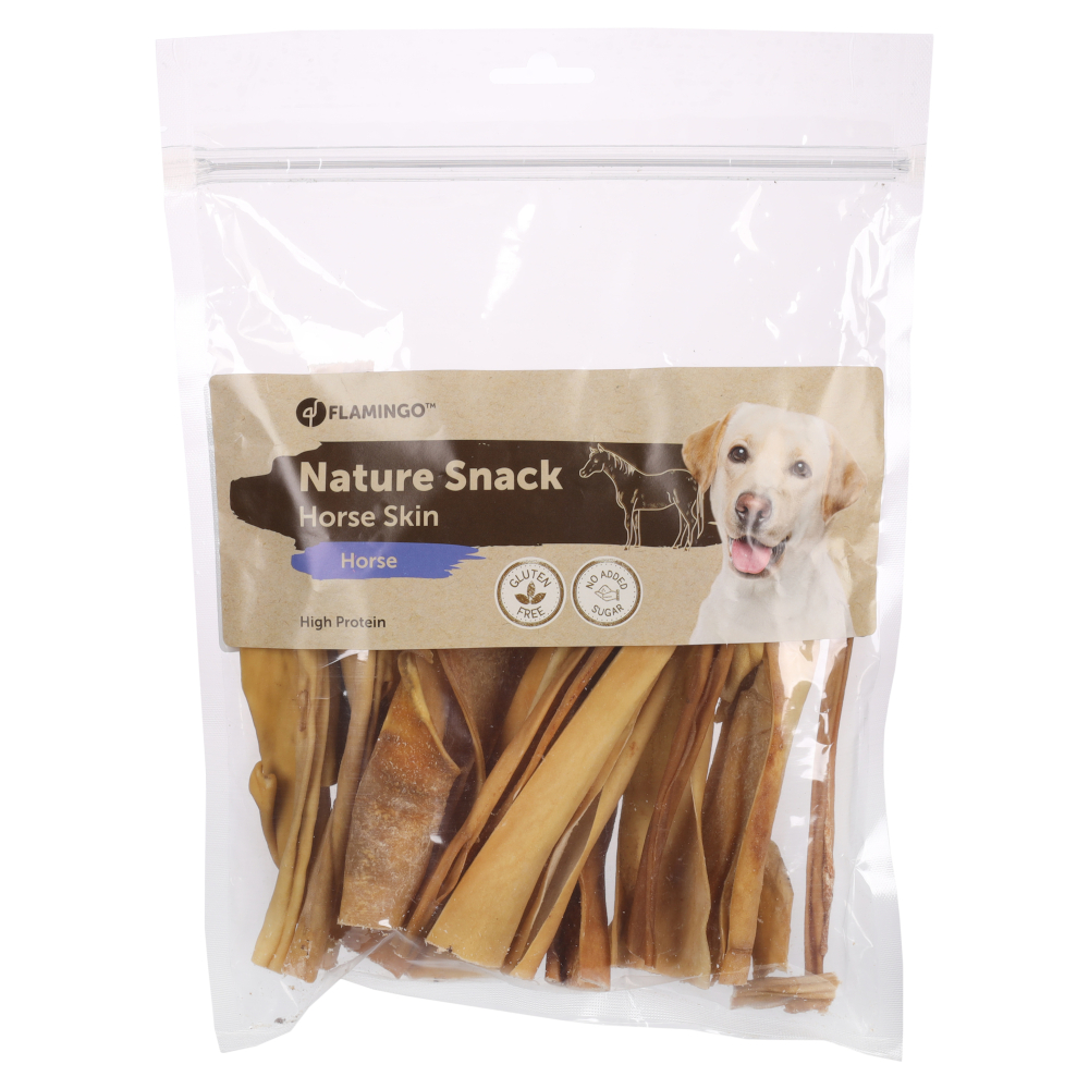 Flamingo Nature Snack Pferdehaut - Sparpaket: 2 x 200 g von Flamingo