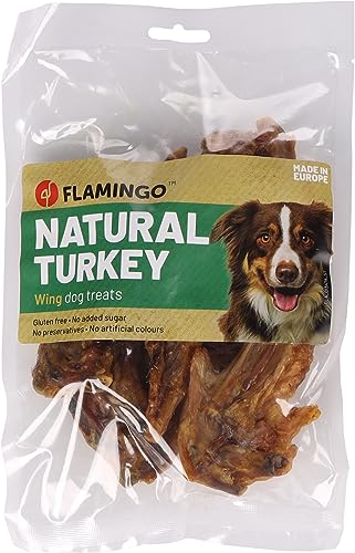 Flamingo Nature Truthahnflügel Snack - Glutenfreie Leckereien - ohne Zuckerzusatz - ohne Farb- und Konservierungsstoffe - Produkt aus Europa von Flamingo