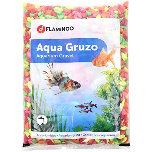 Flamingo Pet Products - Glänzender Kies Neon Rainbow 1 kg Aquarium von Flamingo