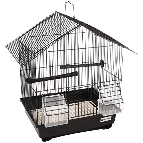 Flamingo Pet Products - Kanarienvögel Lombok, Farbe Schwarz, Größe 36,5 cm x 25 cm und 38 cm, für Vögel FL-110215 Flamingo Pet Products - Kanarienvögel Lombok, Farbe Schwarz, Größe 36,5 cm x 25 cm und 38 cm, für Vögel FL-110215 von Flamingo