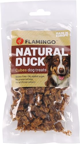 Flamingo Snack Nature Cubes mit Ente – Glutenfreie Leckereien – ohne Zuckerzusatz – ohne Farb- und Konservierungsstoffe – Produkt aus Europa von Flamingo