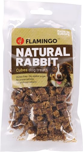 Flamingo Snack Nature Cubes mit Kaninchen – Glutenfreie Leckereien – ohne Zuckerzusatz – ohne Farb- und Konservierungsstoffe – Produkt aus Europa von Flamingo