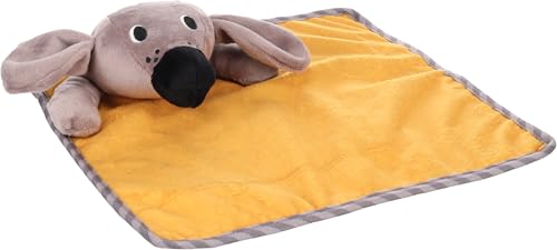 Flamingo Puppy Spielzeug Livo Knuffeltuch Ocker – Mit Squeaker und Knistergeräusch für Extra Spielspaß, Perfekt für Ihren Puppy! von Flamingo