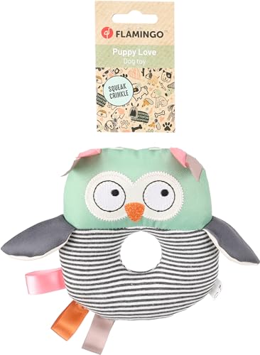 Flamingo - Spielzeug für Welpen wie Labrador, Beagle, Bulldogge und Border Collie - Britty Eule Grün, Sanft und Unterhaltsam Flamingo - Spielzeug für Welpen wie Labrador, Beagle, Bulldogge und Border Collie - Britty Eule Grün, Sanft und Unterhaltsam von Flamingo