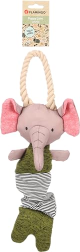 Flamingo - Spielzeug für Welpen wie Labrador, Beagle, Bulldogge und Border Collie - Britty Elefant Grün mit Seil, Sanft und Unterhaltsam Flamingo - Spielzeug für Welpen wie Labrador, Beagle, Bulldogge und Border Collie - Britty Elefant Grün mit Seil, Sanft und Unterhaltsam von Flamingo