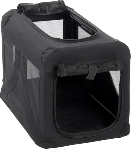 Flamingo Transportkäfig Gepetto schwarz 33x50x34cm - Montagefreundlich und mit herausnehmbarem Boden - Waschbar - Leichtgewicht mit verstärktem, faltbarem Rahmen Flamingo Transportkäfig Gepetto schwarz 33x50x34cm - Montagefreundlich und mit herausnehmbarem Boden - Waschbar - Leichtgewicht mit verstärktem, faltbarem Rahmen von Flamingo