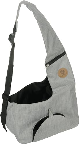 Flamingo Transporttasche Kanga, Grau, 44 x 20 x 20 cm, Handwäsche – Verstellbarer Gurt mit Karabinerhaken für mehr Sicherheit von Flamingo