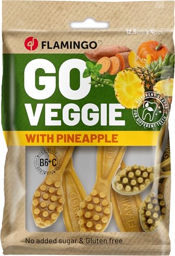 Flamingo Veggie ZAHNBÜRSTE MIT Ananas 12,5CM 4ST 160G von Flamingo