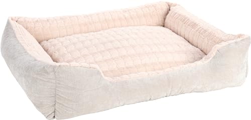 Flamingo Hundebett Verona Rechteckig Beige – A: 100 cm, B: 80 cm, C: 25 cm, Waschbar, Antislip, Warm und Zart, Stilvoll, Passt In Jedes Interieur! Flamingo Hundebett Verona Rechteckig Beige – A: 100 cm, B: 80 cm, C: 25 cm, Waschbar, Antislip, Warm und Zart, Stilvoll, Passt In Jedes Interieur! von Flamingo