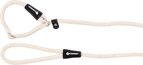 Flamingo Zugg-Stopp-Leine für Hund Lago Beige - 170cm 12mm - Gleitendes Maximum mit einem stufenlos verstelbaren Safety Zugstopp von Flamingo