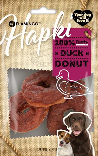 Flamingo Snack Hapki Donut mit Ente – Gesund und voller Geschmack, Ideal für Hunde wie Chihuahua, Yorkshire Terrier, Pudel usw. Flamingo Snack Hapki Donut mit Ente – Gesund und voller Geschmack, Ideal für Hunde wie Chihuahua, Yorkshire Terrier, Pudel usw. von Flamingo