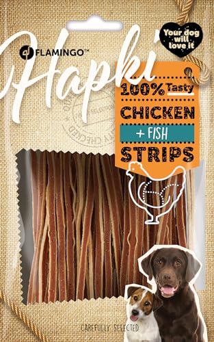 Flamingo Leckerli Hund – Sushi Strips mit Huhn & Fisch – 85g – köstlicher Hundesnack – ohne Zuckerzusatz – Snack Hapki von Flamingo