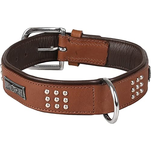 Halsband Sedona Leder + SCHMUCKELEMENTEN BRAUN M/L 39-45CM 37MM Halsband Sedona Leder + SCHMUCKELEMENTEN BRAUN M/L 39-45CM 37MM von Flamingo