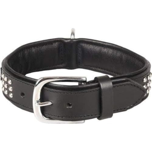Flamingo Halsband Sedona Leder + SCHMUCKELEMENTEN SCHWARZ M 34-40CM 37MM Flamingo Halsband Sedona Leder + SCHMUCKELEMENTEN SCHWARZ M 34-40CM 37MM von Flamingo