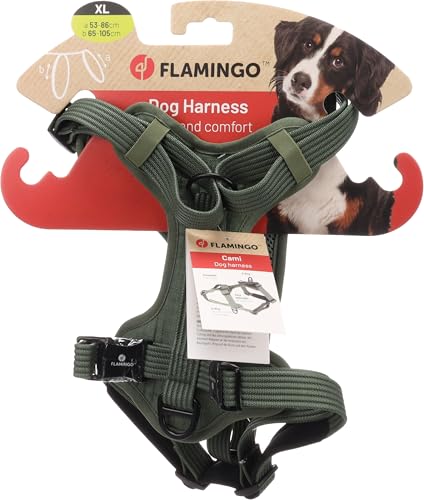 Hund Geschirr Cami Grün XL 53-86cm 65-105cm 25mm Hund Geschirr Cami Grün XL 53-86cm 65-105cm 25mm von Flamingo