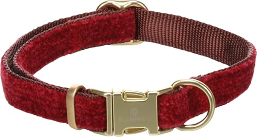 Hund Halsband Saba Rot S 30-45cm 15mm von Flamingo