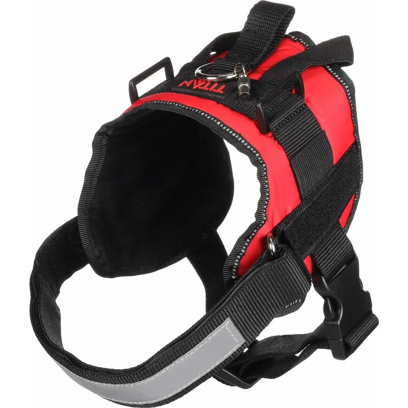 Hundegeschirr Titan Rot - XXL | A:45-55cm B:80-100cm C:19cm x 40mm Hundegeschirr Titan Rot - XXL | A:45-55cm B:80-100cm C:19cm x 40mm von Flamingo